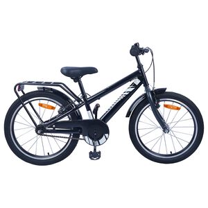 vidaXL Bicicleta Infantil 18 Polegadas para 5-7 anos Preto
