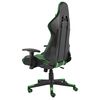 vidaXL Cadeira de gaming girat&oacute;ria PVC verde