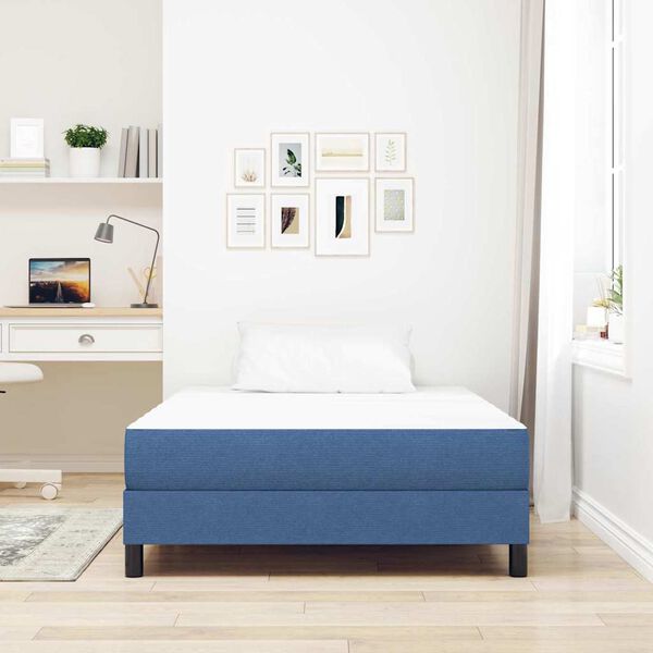 vidaXL Colch&atilde;o de Cama com colch&atilde;o Azul 120 x 190 cm tecido