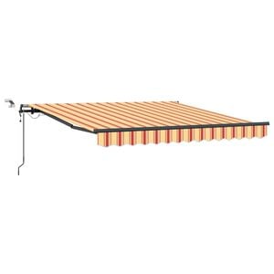 vidaXL Toldo retr&aacute;til Amarelo e Laranja 300 x 250 cm Poli&eacute;ster
