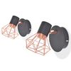 vidaXL Candeeiro de parede 2 pcs E14 preto e cobre
