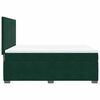 vidaXL Cama com molas/colch&atilde;o 140x190 cm veludo verde-escuro