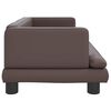 vidaXL Cama para c&atilde;es 80x45x30 cm couro artificial castanho