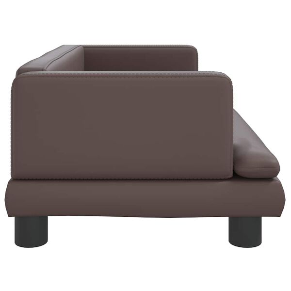 vidaXL Cama para c&atilde;es 80x45x30 cm couro artificial castanho