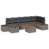 vidaXL Conjunto de Sof&aacute; de Jardim 8 pcs Cinzeto Rattan Sint&eacute;tico