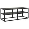 vidaXL M&oacute;vel de TV 100x40x40 cm vidro m&aacute;rmore preto