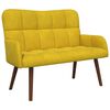 vidaXL Sof&aacute; de dois lugares Amarelo 115 x 61 x 87 cm Veludo
