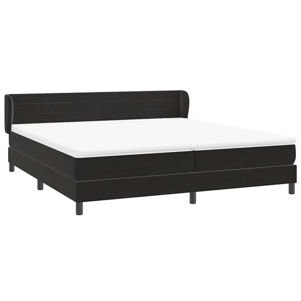 vidaXL Cama com molas/colch&otilde;es 180x220 cm veludo preto