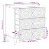 vidaXL Gabinete de Cama Branco 50 x 33 x 60 cm Madeira de manga maci&ccedil;a