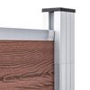 vidaXL Painel de vedação para jardim 1391x186 cm WPC castanho