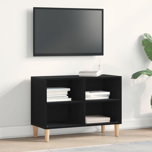 vidaXL Gabinete para TV Carvalho Preto 69,5 x 30 x 50 cm