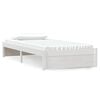 vidaXL Estrutura de cama 90x200 cm madeira maci&ccedil;a branco