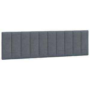 vidaXL Almofad&atilde;o de cabeceira Hanko 180 cm veludo cinzento-escuro
