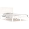 vidaXL Estrutura cama pequena casal 120x190 cm pinho maci&ccedil;o branco