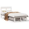 vidaXL Cama sem colch&atilde;o 90x200 cm madeira de pinho maci&ccedil;a branco