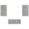 vidaXL 4 pcs m&oacute;veis parede p/ TV c/ LEDs deriv. madeira cinza sonoma
