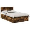 vidaXL Estrutura da Cama com cabeceira Carvalho Defumado 135 x 190 cm