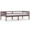 vidaXL Estrutura de cama 90x200 cm pinho maci&ccedil;o castanho-escuro