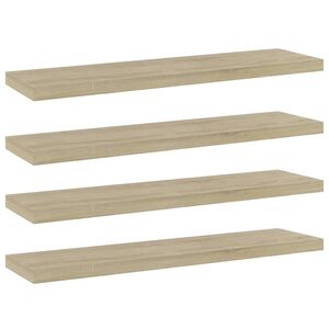 vidaXL Prateleiras 4 pcs 40x10x1,5cm derivados madeira carvalho sonoma