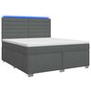 vidaXL Cama box spring com colch&atilde;o Cinzento-Escuro 160 x 200 cm Tecido