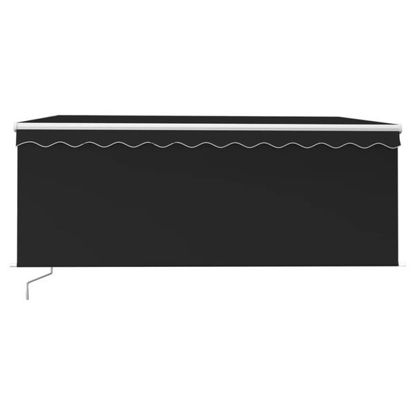 vidaXL Toldo retr&aacute;til manual com estore 3x2,5 m antracite