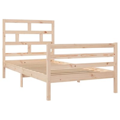 vidaXL Estrutura de cama 100x200 cm madeira de pinho maciça