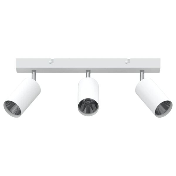 vidaXL Foco de teto com holofotes Branco 38 x 5,5 x 16,5 cm Metal
