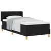 vidaXL Cama Box com cabeceira Manual Preto 200 x 100 cm tecido