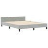 vidaXL Cama Box com cabeceira Cinzento-claro 140 x 200 cm Veludo
