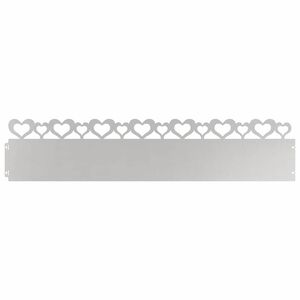 vidaXL Delimitadores de relvado 10 unid. 103 x 0,05 x 22 cm Prateado