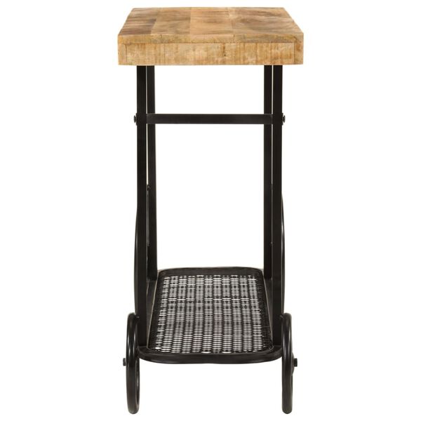 vidaXL Arm&aacute;rio consola 112x36x76cm madeira de mangueira maci&ccedil;a e ferro