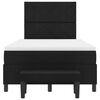 vidaXL Cama Box com colch&atilde;o com cabeceira Preto 120 x 190 cm tecido