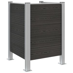 vidaXL Cerca para Ca&ccedil;amba de Lixo Cinzento 85 x 85 x 115 cm
