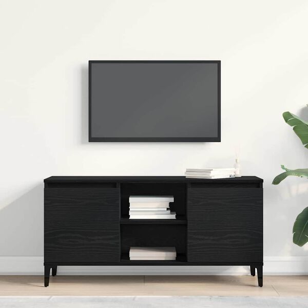 vidaXL Gabinete para TV Carvalho Preto 102 x 35 x 50 cm