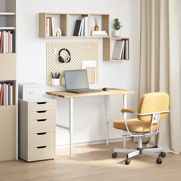 vidaXL Tampo mesa retangular 100x50x2,5 cm carvalho maci&ccedil;o n&atilde;o tratado