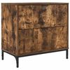 vidaXL Mesa-de-cabeceira Carvalho fumado 63.5 x 36 x 61 cm