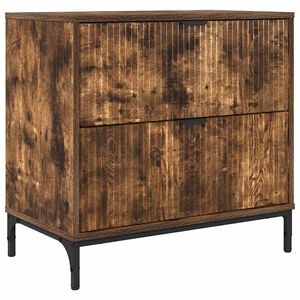 vidaXL Mesa-de-cabeceira Carvalho fumado 63.5 x 36 x 61 cm