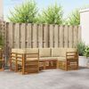 vidaXL Conjunto de Sof&aacute; Sectional com almofada 6 pcs Natural