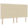 vidaXL Estrutura da Cama com cabeceira Creme 180 x 200 cm tecido