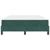 vidaXL Cama Box com colch&atilde;o Verde Escuro 140 x 190 cm tecido