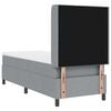 vidaXL Cama Box Spring LED Cinzento-claro 80 x 200 cm tecido