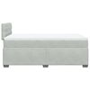 vidaXL Cama boxspring c/ colch&atilde;o 120x200 cm veludo cinzento-claro