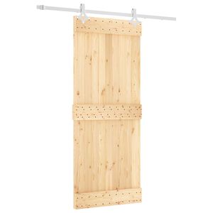 vidaXL Porta Deslizante 85 x 210 cm Natural e Branco
