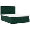 vidaXL Estrutura cama otomana colch&otilde;es 140x190 cm veludo verde escuro