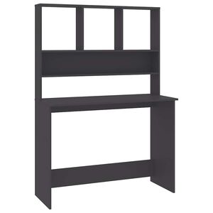 vidaXL Secret&aacute;ria com prateleiras 110x45x157 cm contraplacado cinzento
