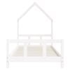 vidaXL Estrutura de cama infantil 90x190 cm pinho maci&ccedil;o branco