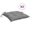vidaXL Almofad&otilde;es de cadeira 2 pcs 50x50x7 cm tecido oxford cinzento