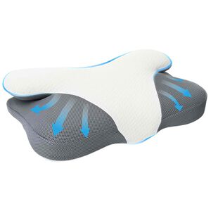 vidaXL Almofada cervical Branco Espuma de Mem&oacute;ria 57 x 36 x 13 cm