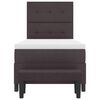 vidaXL Cama Box com colch&atilde;o Marrom Escuro 80 x 200 cm tecido
