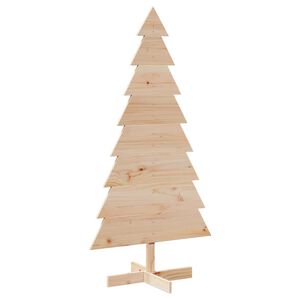 vidaXL &Aacute;rvore de Natal decorativa 150 cm madeira de pinho maci&ccedil;a